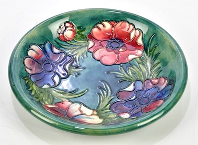 Lot 151 - MOORCROFT; an 'Anemone' pattern plate,...