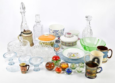 Lot 382 - A mixed quantity of cut glass items, including...