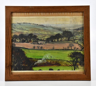 Lot 308 - JACK SIMCOCK (1929-2012); oil on paper, rural...