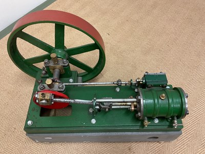 Lot 1 - A large scratch-built static engine with six...