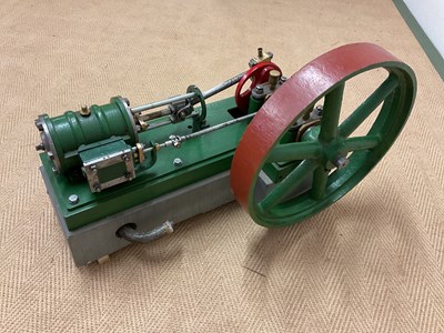 Lot 1 - A large scratch-built static engine with six...