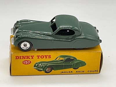 Lot 123 - DINKY; boxed Jaguar XK120 Coupe 157, Green