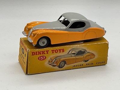 Lot 77 - DINKY; a boxed Jaguar XK120 coupé, 157,...