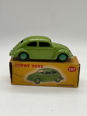 Lot 93 - DINKY; a boxed lime green Volkswagen, 181.