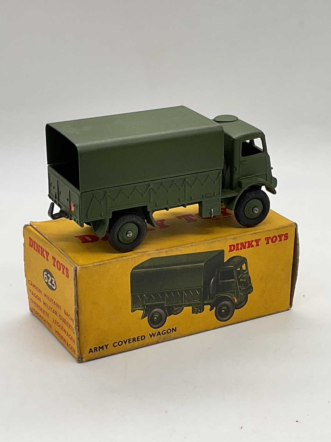 Lot 164 - DINKY; boxed Army wagon 623