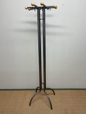 Lot 790 - A contemporary steel tubular design coat stand,...