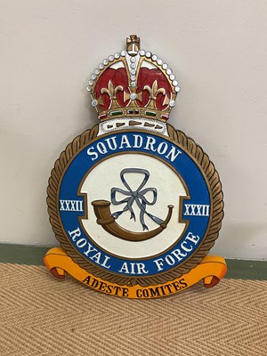 Lot 35 - A Royal Air Force wooden wall plaque, with...