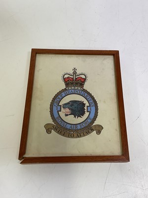 Lot 217 - Four paintings of Air Force squadron badges,...