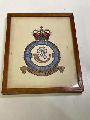 Lot 217 - Four paintings of Air Force squadron badges,...