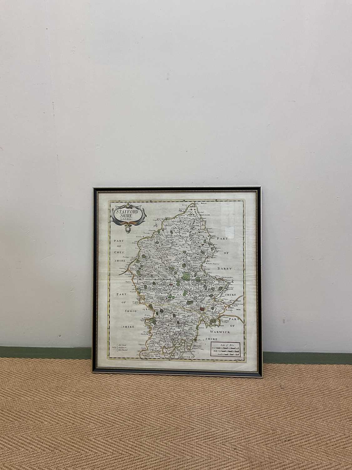 Lot 356 - [MAP] ROBERT MORDEN, a map of Staffordshire,...