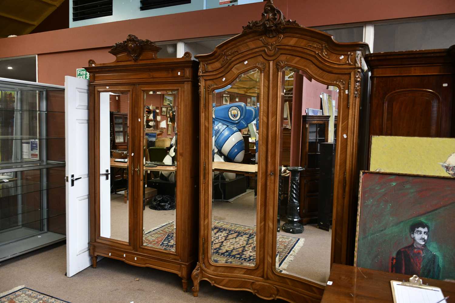Lot 2425 A reproduction French style armoire with