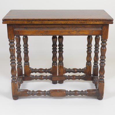 Lot 57 - A reproduction oak short gateleg coffee table...