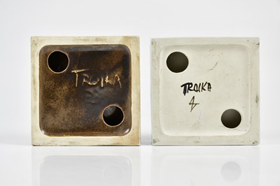 Lot 44 - TROIKA; two square dishes comprising a...