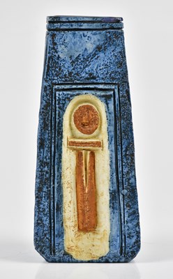Lot 50 - M MURRELL FOR TROIKA POTTERY; a coffin vase...
