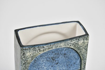 Lot 51 - PENNY BLACK FOR TROIKA POTTERY; a slab vase...