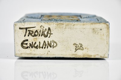 Lot 51 - PENNY BLACK FOR TROIKA POTTERY; a slab vase...