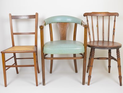 Lot 75 - Three single chairs comprising a bedroom chair...