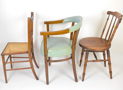 Lot 75 - Three single chairs comprising a bedroom chair...