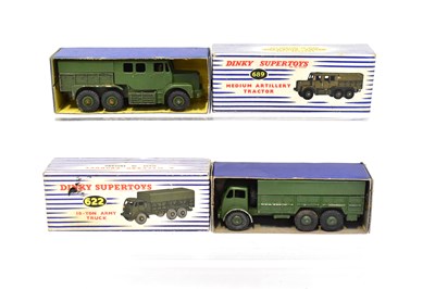 Lot 369 - DINKY SUPERTOYS; two boxed military vehicles,...