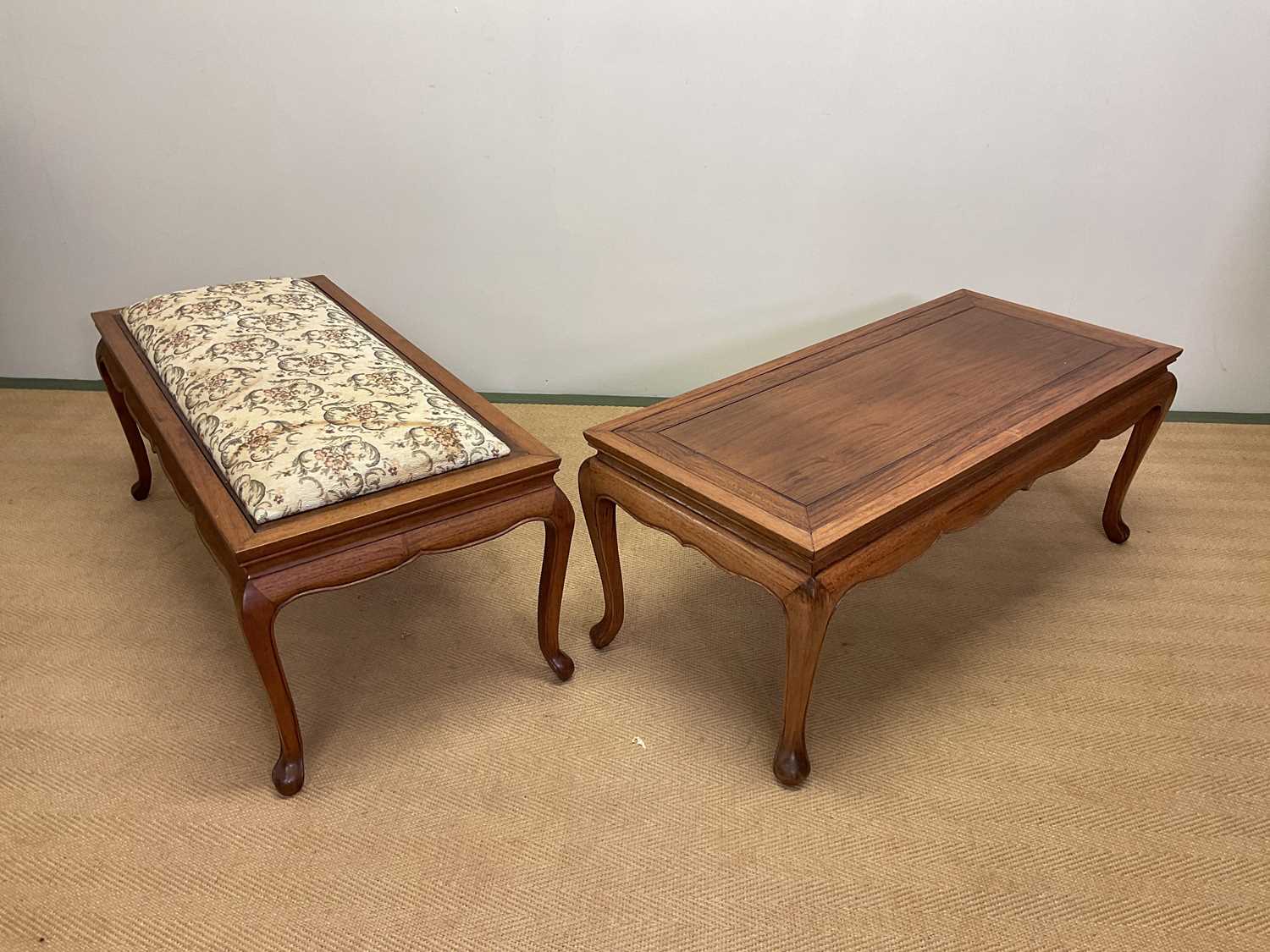 Lot 734 - A pair of Chinese coffee tables converting to...