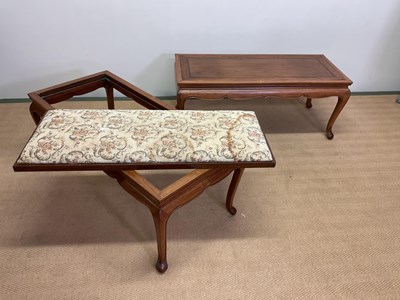 Lot 734 - A pair of Chinese coffee tables converting to...