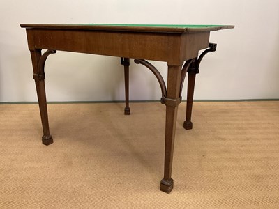 Lot 809 - An early 20th century folding card table,...
