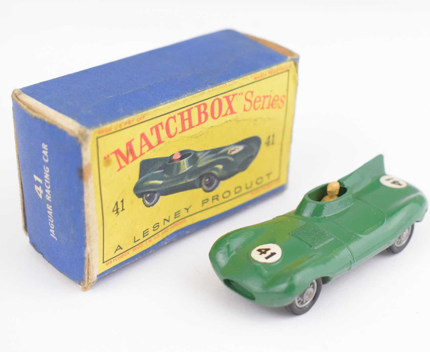 Lot 222 - MATCHBOX; a No.41 Jaguar Racing Car in green,...