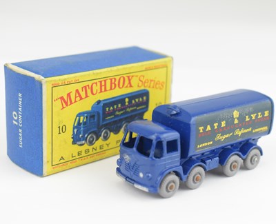 Lot 223 - MATCHBOX; a No.10 Sugar Container in blue with...