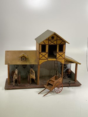 Lot 52 - A German stable, open at ground level with...