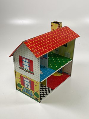 Lot 115 - CHAD VALLEY; a collapsible 1960s tin doll's...