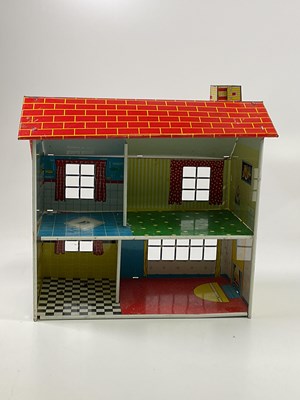 Lot 115 - CHAD VALLEY; a collapsible 1960s tin doll's...