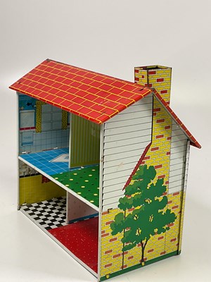 Lot 115 - CHAD VALLEY; a collapsible 1960s tin doll's...