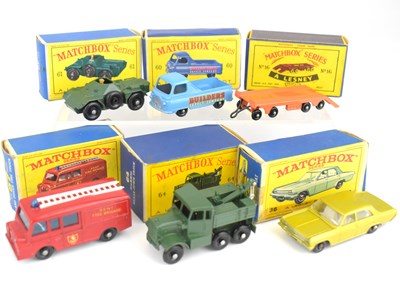 Lot 229 - MATCHBOX; six Lesney diecast vehicles,...