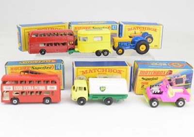 Lot 218 - MATCHBOX; six diecast vehicles, comprising...