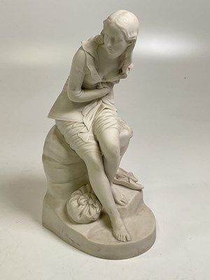 Lot 160 - MINTON; a mid-19th century Parian figure...