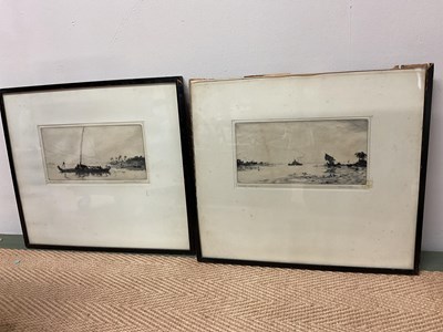 Lot 363 - Five framed etchings to include two by F....