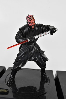 Lot 4429 - STAR WARS; three Phantom Menace money boxes to...