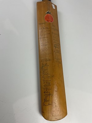 Lot 5293 - SLAZENGER; a Geoff Pullar autographed cricket...