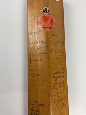 Lot 5293 - SLAZENGER; a Geoff Pullar autographed cricket...