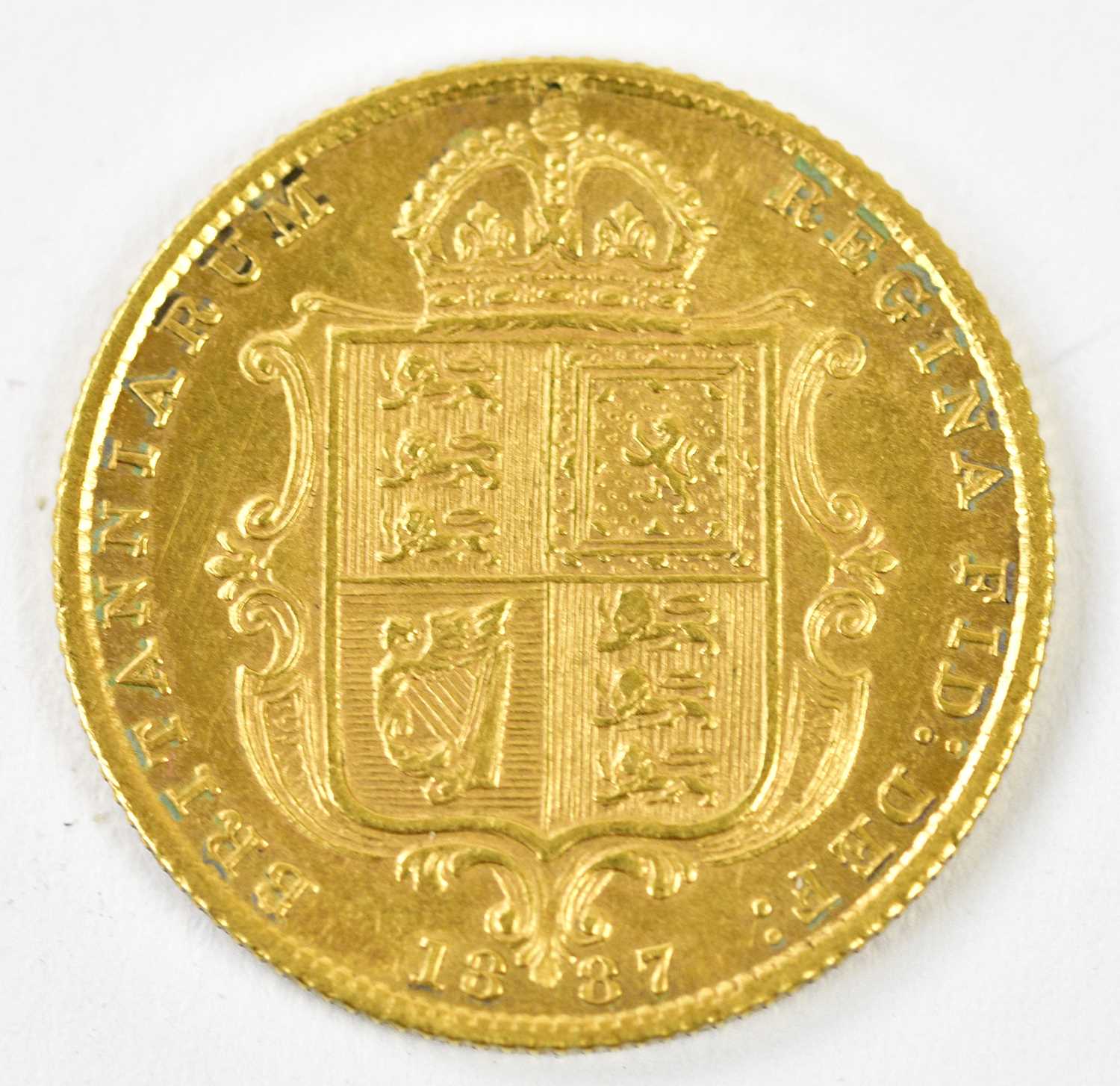 Lot 3128 - A Victorian half sovereign, 1887, shield back,...