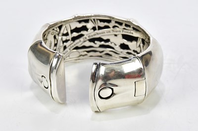 Lot 805 - JOHN HARDY; a sterling silver bamboo effect...