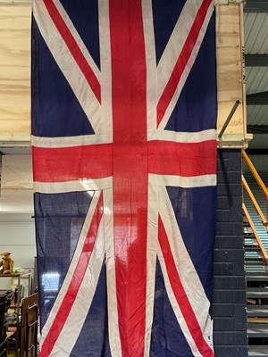 Lot 8 - A large vintage linen Union Jack, 360 x 170cm