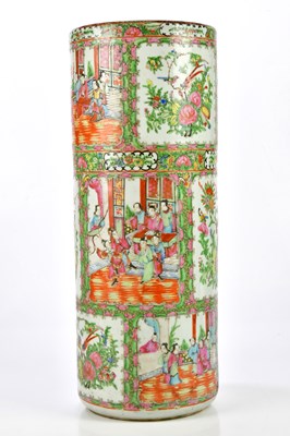 Lot 1083 - A 20th century Famille Rose stick stand...