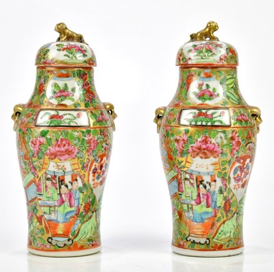 Lot 1085 - A pair of late 19th century Chinese Famille...