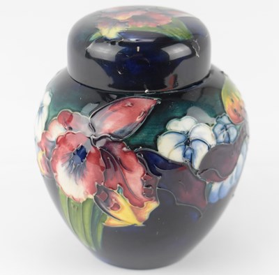 Lot 250 - MOORCROFT; a mid-century tube-lined ginger jar...