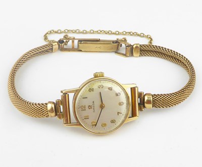Lot 1063 - OMEGA; a ladies' 9ct gold wristwatch, the...