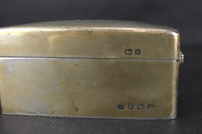 Lot 660 - A hallmarked silver cased square cigarette box...