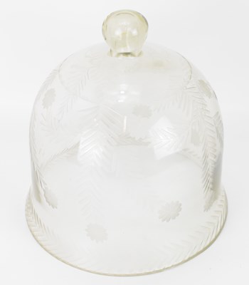 Lot 415 - A large late 19th century cut glass cake or...