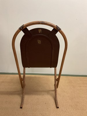 Lot 677 - SEBEL; a set of six stacking STAK-A-BYE chairs...
