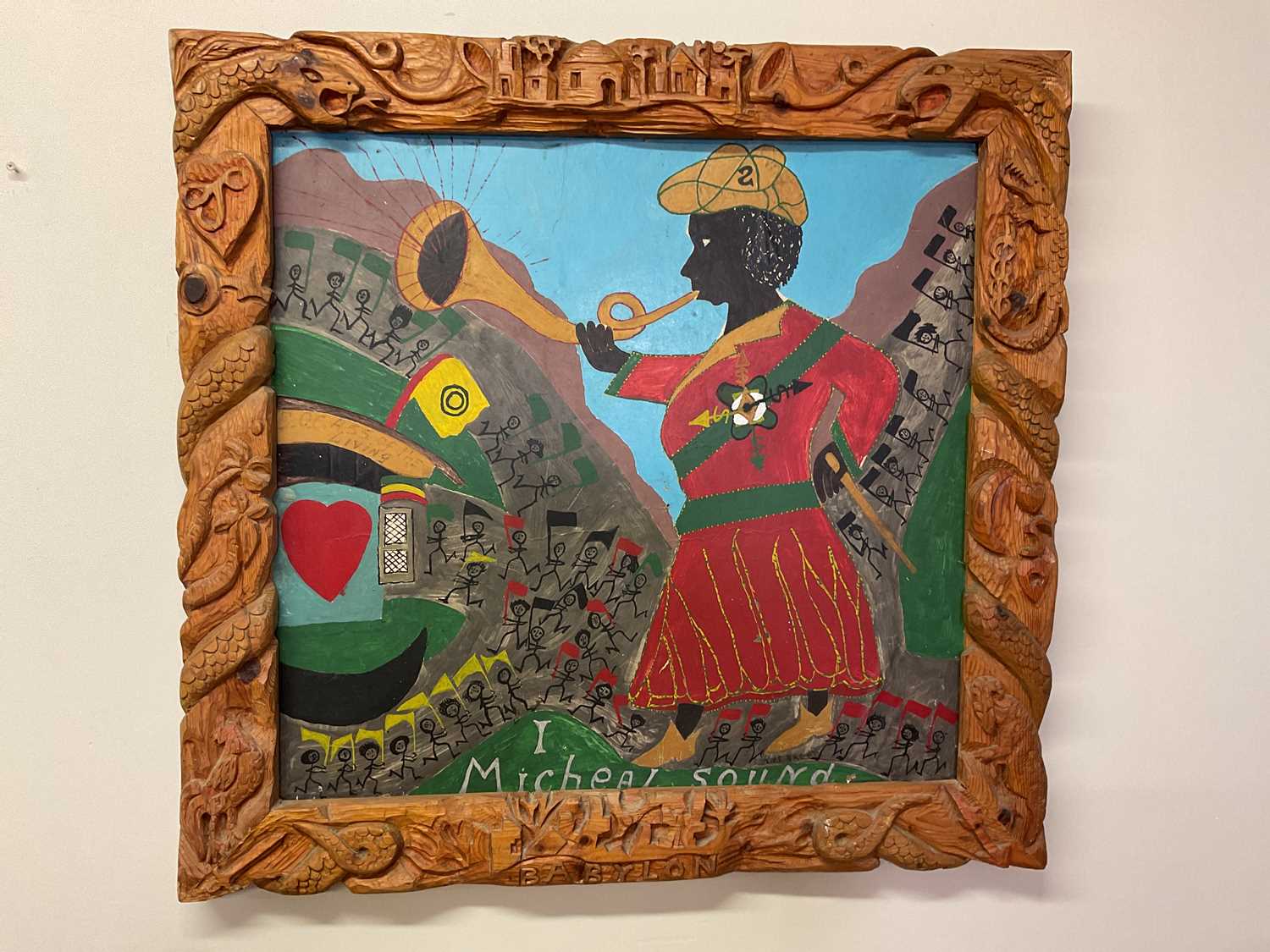 Lot 328 - RAS BROWN (Haitian); oil on board, 'Micheal...